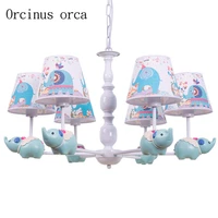 nordic cartoon little elephant chandelier boys and girls bedroom childrens room lights american pastoral creative chandelier