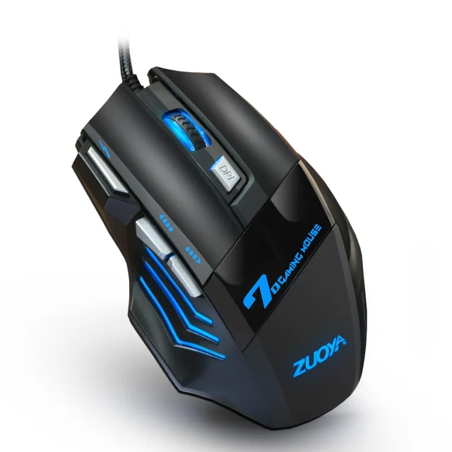 5500 DPI Gaming Mouse 7 Button LED Optical Wired USB Mouse Mice Game Mouse Silent/sound Mause For PC Computer Pro Gamer 2