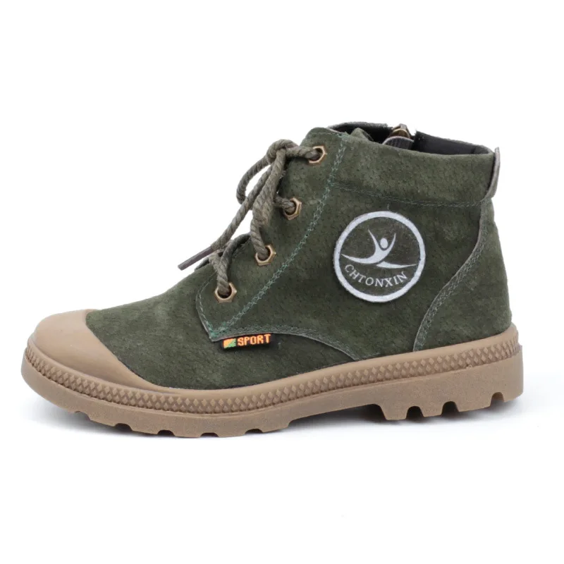 Koovan/детская обувь 2017 г. Весенние новые детские кожаные ботинки Мартенс для