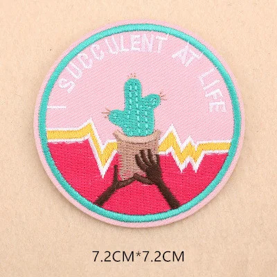 1pcs Mix Cactus Patch for Clothing Iron on Embroidered Sew Applique Cute Patch Fabric Badge Garment DIY Apparel Accessories 121 - Цвет: 26A