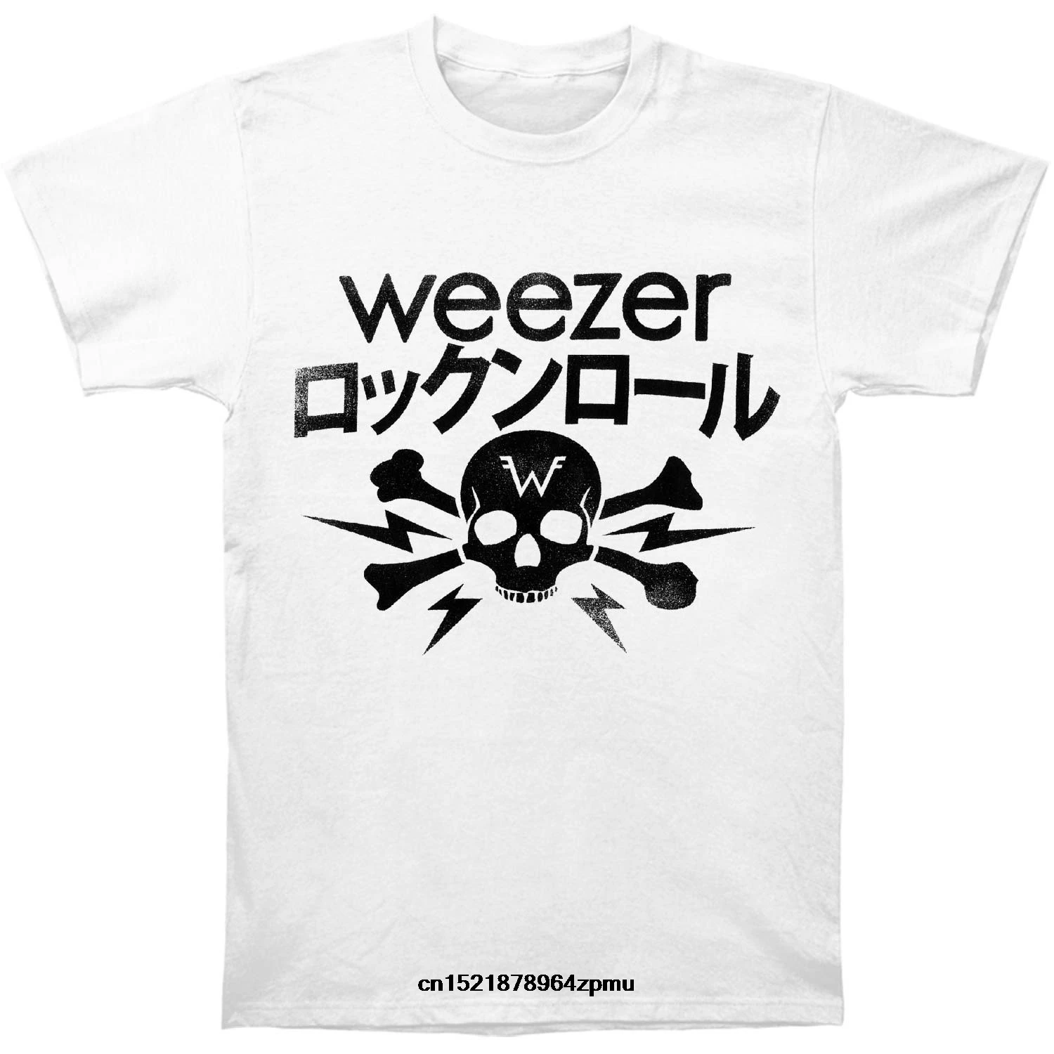 Забавная Футболка мужская новинка футболка Weezer череп и с черепом костями