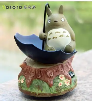 Hayao Miyazaki Totoro вращающийся Зонт музыкальная шкатулка | Дом и сад