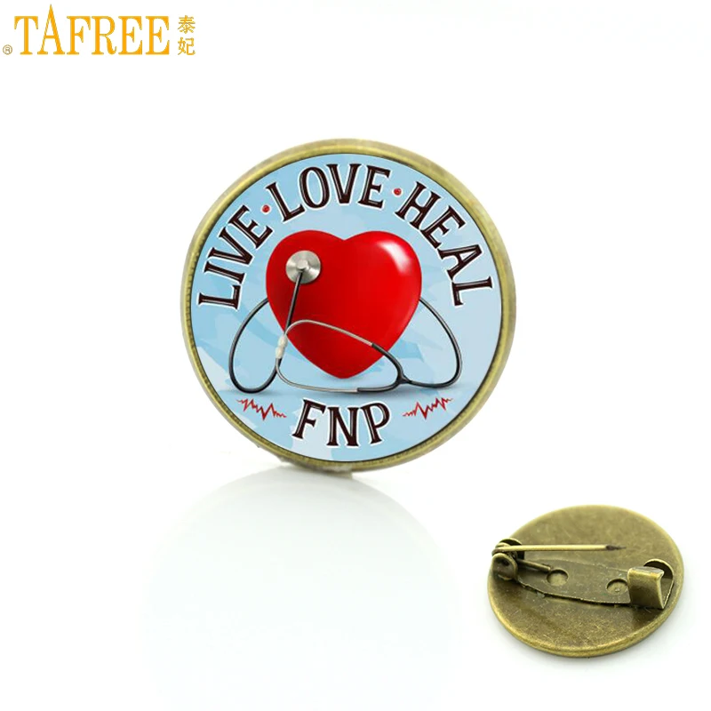 Брошь TAFREE Live Love Heal брошь FNP для всей семьи медсестры врача зарегистрированной