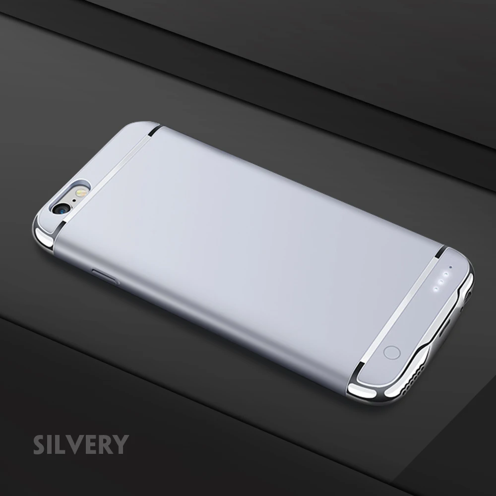 Портативные беспроводные чехлы для телефонов с аккумулятором для iPhone 8, 7, 6, 6S Plus, 3 в 1, ультратонкие Чехлы для зарядки аккумуляторов для iPhone 7, 8 Plus