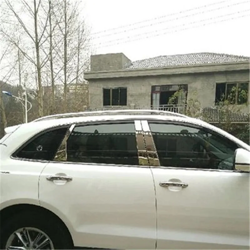 Автомобильные аксессуары, высокое качество, нержавеющая сталь, накладка на окно автомобиля, колонка для Zotye T600, Стайлинг автомобиля, 6 шт
