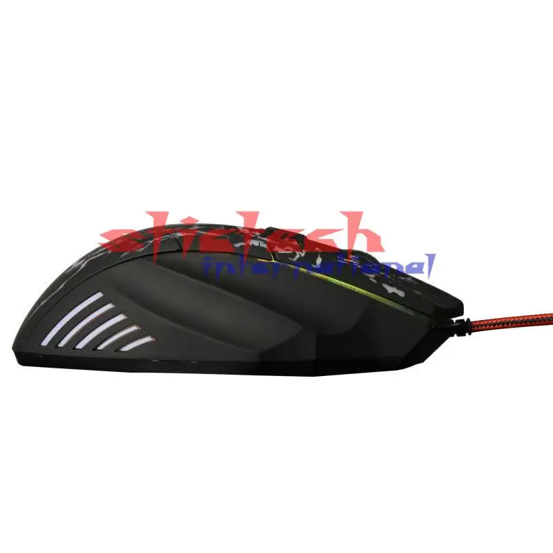dhl или ems, 200 шт, 5500 dpi, 7 кнопок, компьютерная игровая мышь, USB Проводная мышь для ноутбука, игровая мышь, светодиодный светильник для дыхания