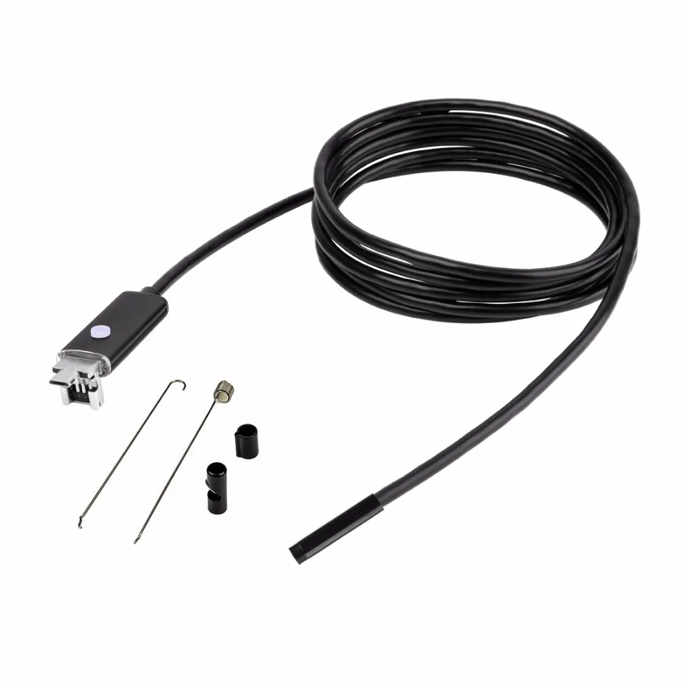 USB эндоскопическая камера объектив 5 мм 2 в 1 кабель 1/m/2m/5m|Камеры видеонаблюдения| |