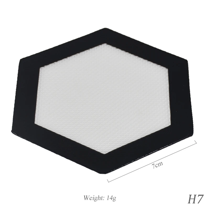 2 шт. шестигранный антипригарный силиконовый коврик с мазком воска сторона length-7cm