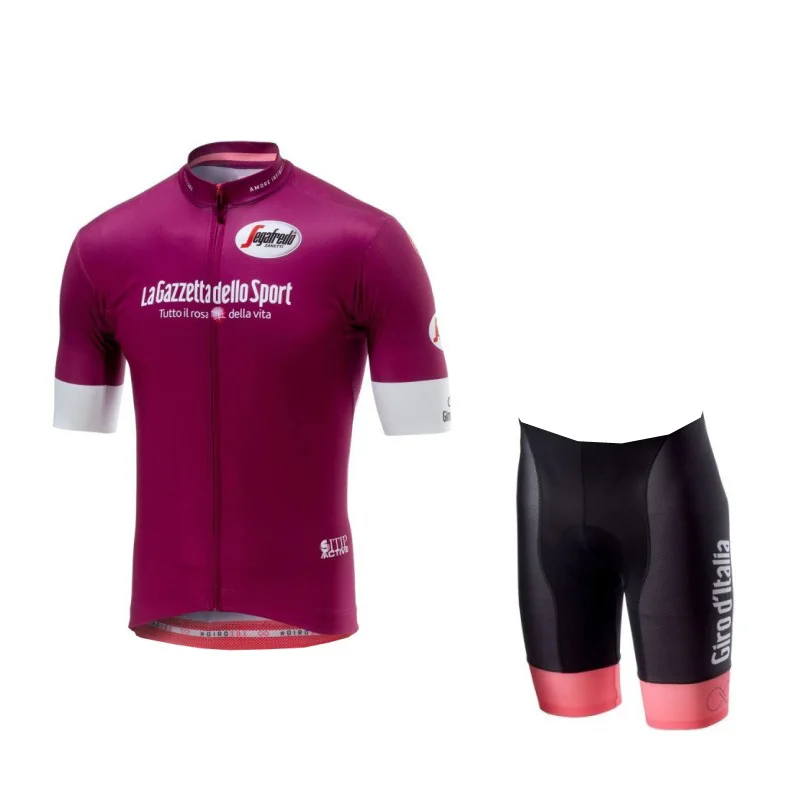 no bib purple Розовый girode italia tour de italy набор Джерси для велоспорта летняя одежда для велоспорта MTB road Ropa Ciclismo велосипедный Майо нагрудник шорты - Цвет: no bib purple