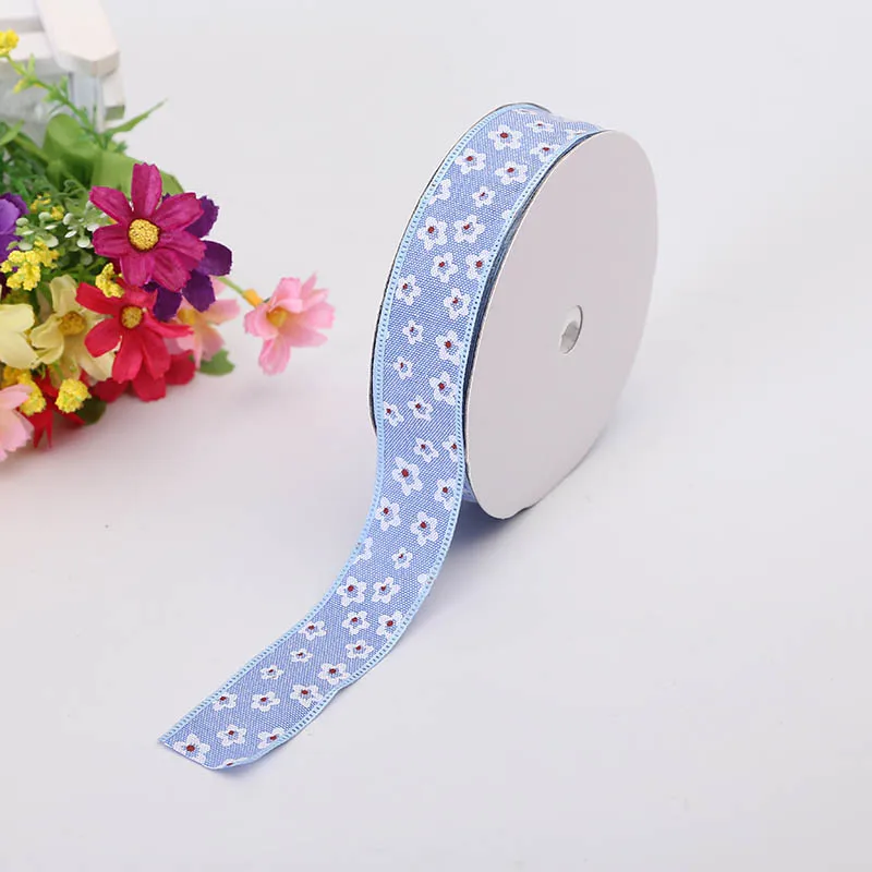 DIY Clothing Supplies Ribbon 2.5cm Denim Small Circle Hairpin Sewing Cotton Fabric Commemorative Matching Decorative | Дом и сад