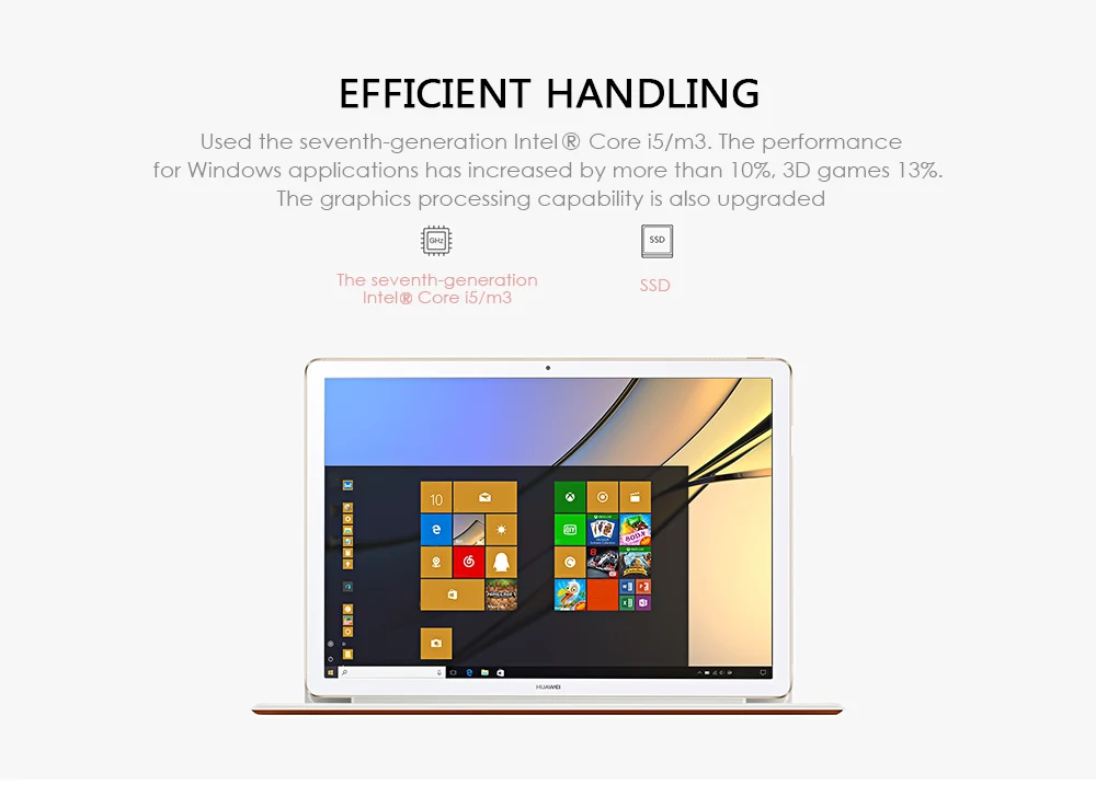 Ноутбук HUAWEI E BL-W19 12 дюймов MateBook 8 Гб LPDDR3 128 Гб SSD Win 10 OS Intel Core i5 7Y54 Dual WiFi 2,4 ГГц/5,0 ГГц