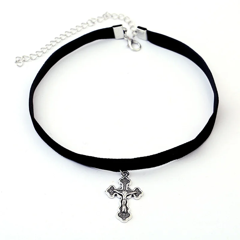 Женское бархатное ожерелье-чокер ISINYEE черно-коричневое из кожаной веревки с