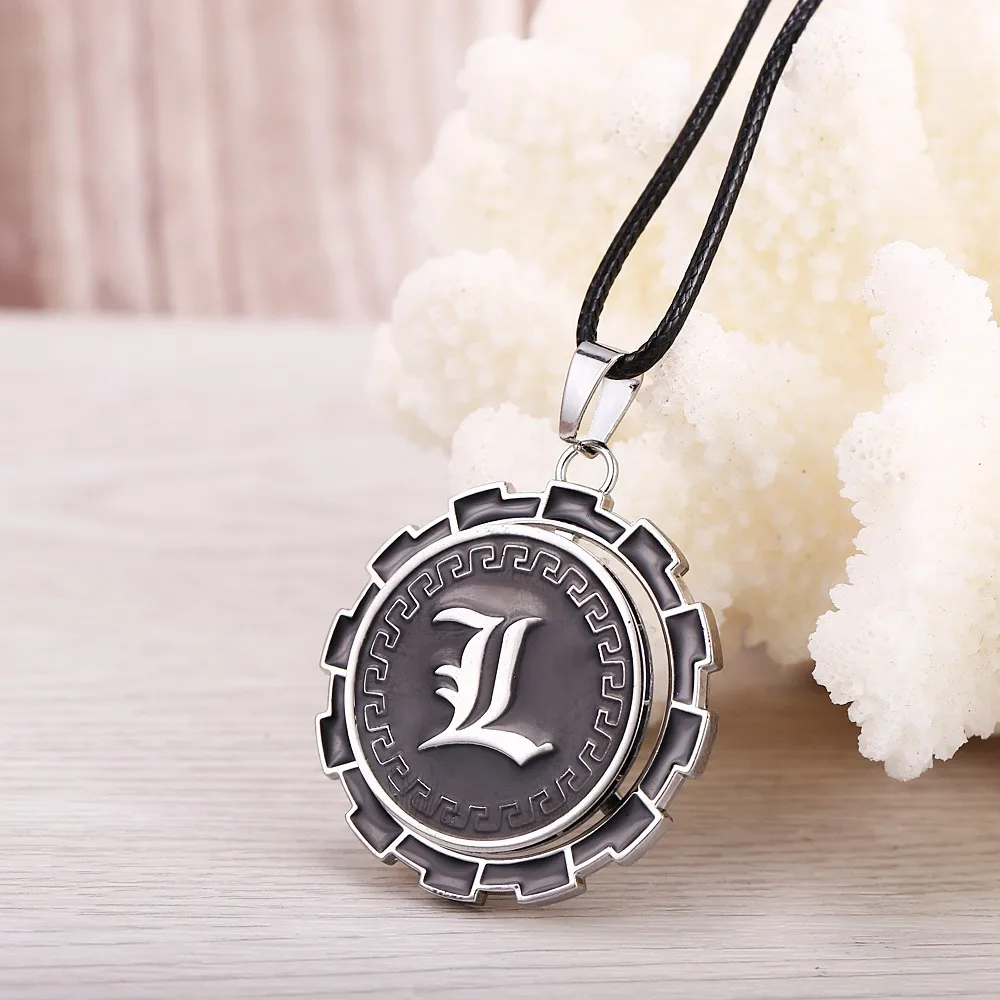 Новые ювелирные изделия аниме Death Note Цепочки и ожерелья один l Логотип Подвеска Косплэй колье воротник брелок Для мужчин Для женщин подарок аксессуар рисунок