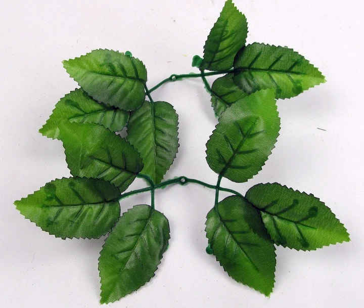 

100pcs Green Artificial Rose Leaf Leaves For Bouquet Garland Wreath Cap Decoration Craft DIY