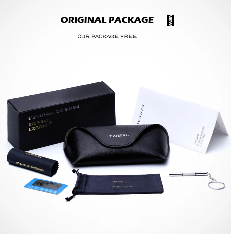 Солнцезащитные очки мужские и женские EZREAL из алюминиево-магниевого сплава с
