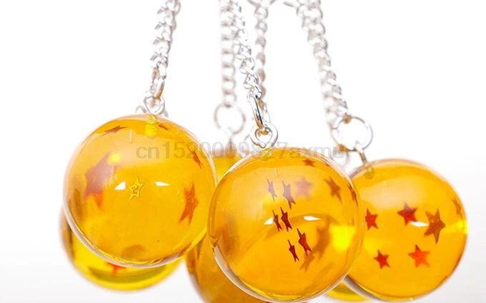 10 компл. аниме Goku Dragon Ball Супер брелок 3D 1 7 звезд Косплэй хрустальный шар Коллекция
