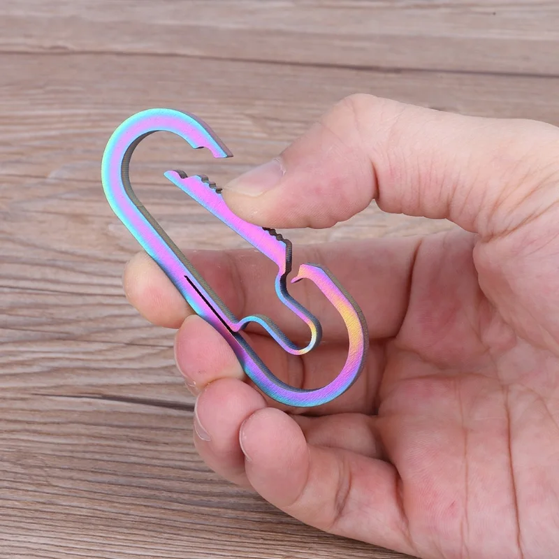 Edc Открытый кемпинг карабин из титанового сплава брелок висячая Пряжка