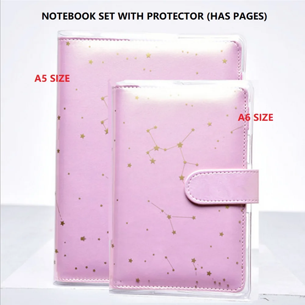 Notebook and protect Harphia A5 A6 ноутбук золотисто-розовый filofax pu кожаный спиральный свободный лист многоразового Путешествия планировщик журнал записная книжка - Цвет: Notebook and protect