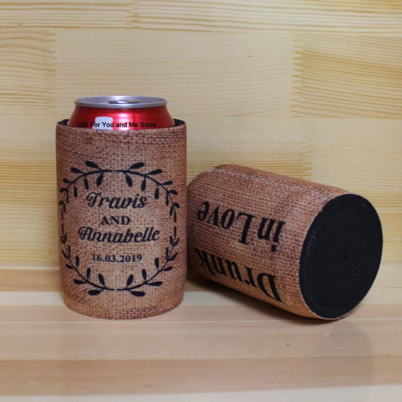 100 шт./лот пользовательская печать логотипа может обложка свадебный держатель