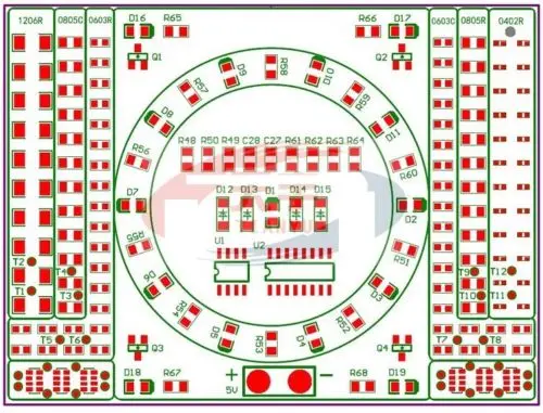 2 стороны SMT SMD электронные компоненты сварочная тренировочная плата мини PCB