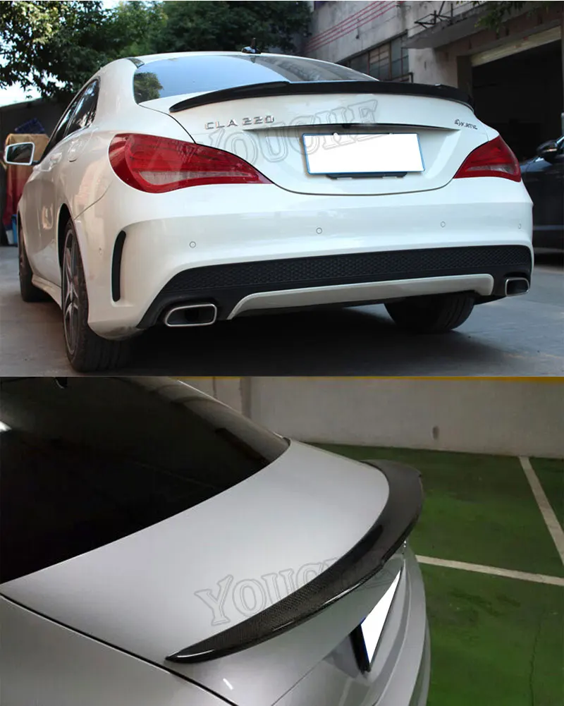FD Стиль задний спойлер багажника для Mercedes cla класс W117 C117 4-купе 2013-настоящего углеродного волокна Материал заднего крыла