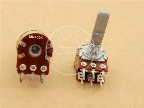 2 шт. для Тайваня 16-тип двойной баланс потенциометр MN100K/поворотный потенциометр резистор с середины длина ручки 25 мм f