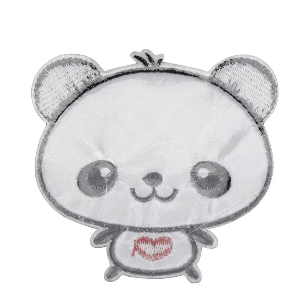 6 шт./лот Мультяшные животные панда термоклейкие нашивки для одежды вышивка