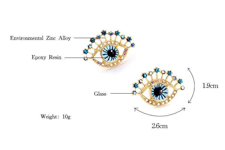 Интернет магазин уникальные серьги гвоздики с голубыми глазами оптовая продажа