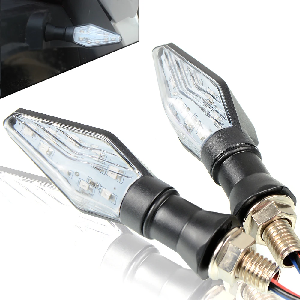 

Universal Motorcycle Turn Signals Light Tail Flasher 12V LED Flowing Water Blinker Bendable motorbike stop signal Flashing Light