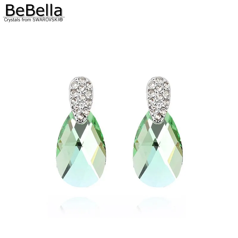 Висячие серьги BeBella с кристаллами жемчуга для женщин Сваровски модные ювелирные