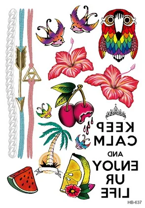 1 лист мульти-стиль 24 модели горячие трендовые Временные татуировки на руку боди-арт арабские слова геометрические татуировки наклейки черные татуировки горячая распродажа - Цвет: HB637