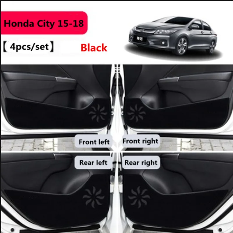 TAIJS анти kick Автомобильный Дверной Коврик для HONDA CITY 2015-2018 4 шт./компл. Авто