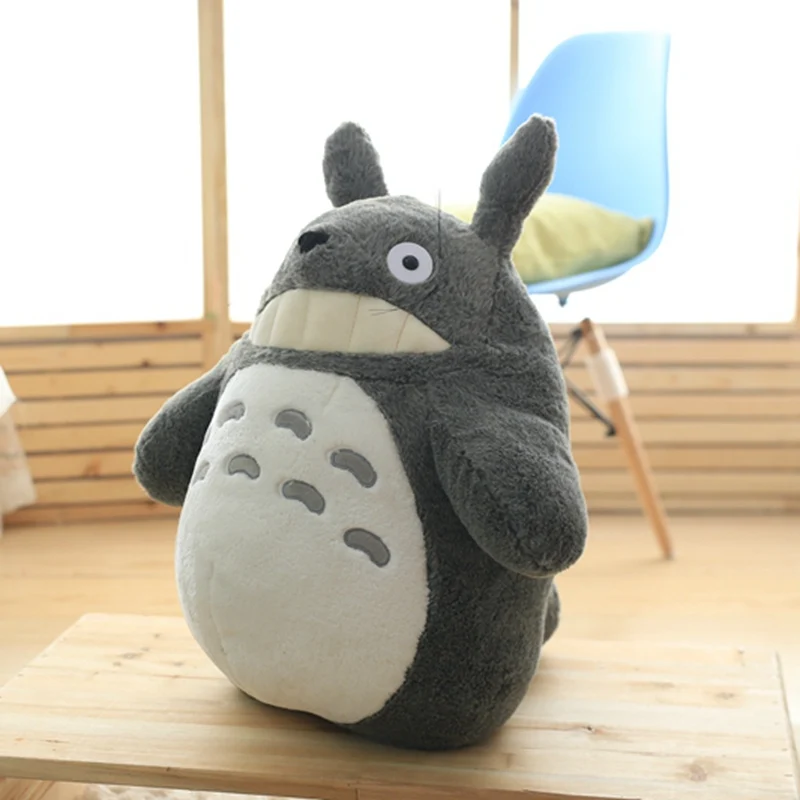 2 1 шт. 25/35/50 см Kawaii с изображением героя мультфильма «Мой сосед Тоторо плюшевые игрушки, набитое мягкое персонаж аниме Тоторо кукла с листьями лотоса/детские штаны с рисунком зубастого игрушки - Цвет: 2