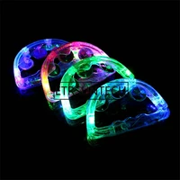 100pcslot colorful led flashing baby rattle hand bell light up led tambourine luminous toys bar ktv party