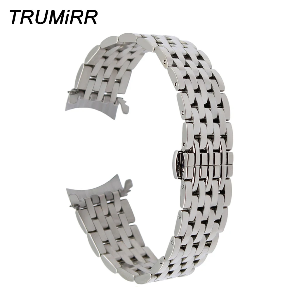 Ремешок из нержавеющей стали для часов Tissot PRC200 T055 T063 T035 T097 браслет с изогнутым