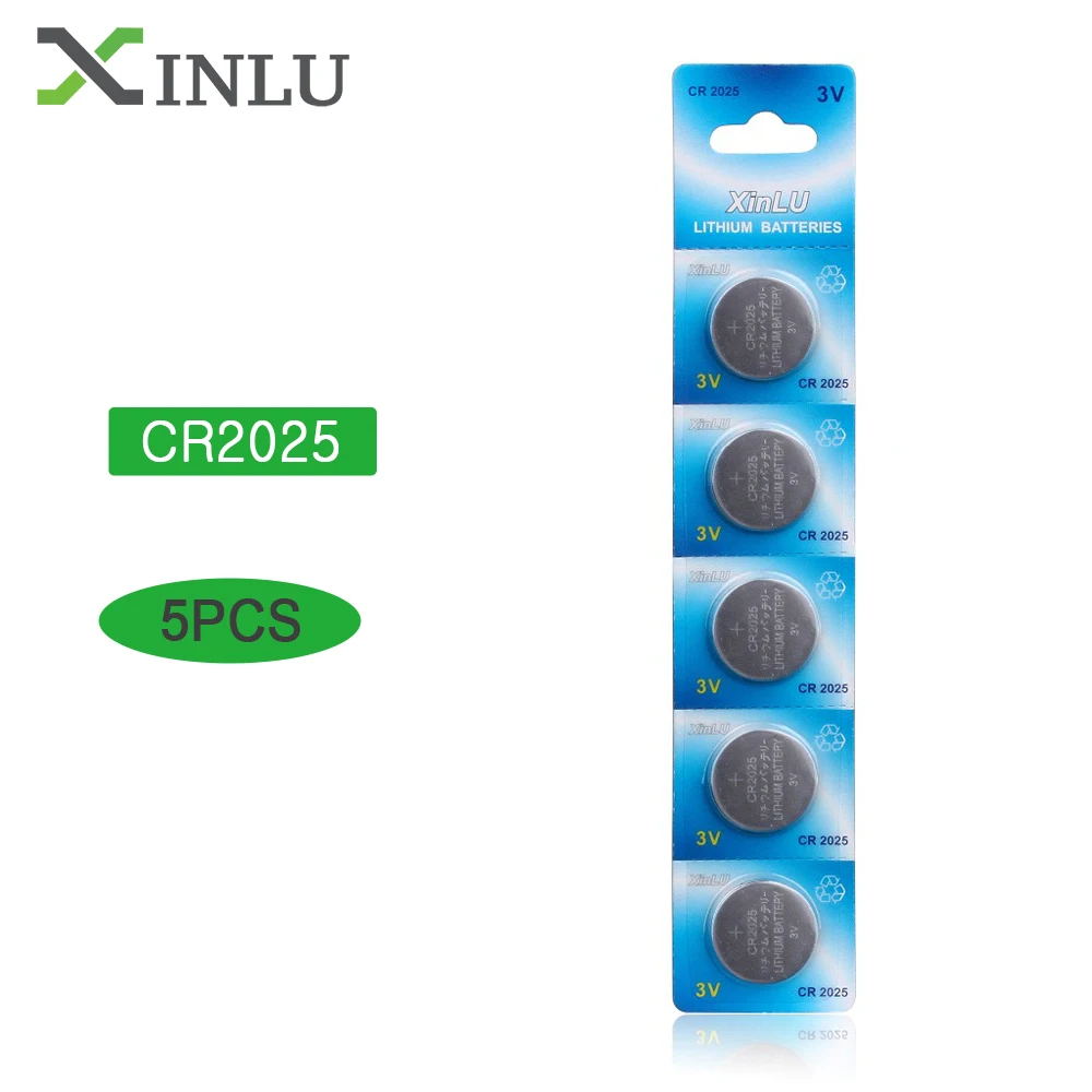

5pcs 3V Lithium Battery CR2025 Cr 2025 ECR2025 DL2025 BR2025 2025 KCR2025 L12 Li-on Button Cell Coin Battery for Watch Toys