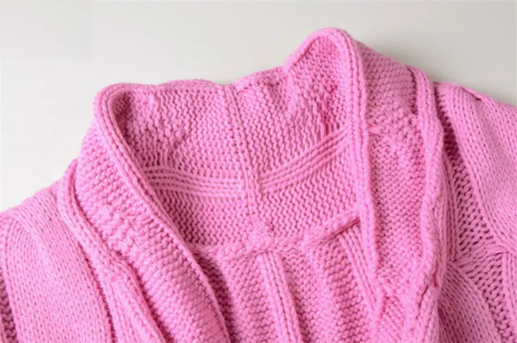 

2019 Fashion Autumn Winter Knitted Crochet Colorful Women Sweater Long Twisted cardigan Open stitch Full sleeve female sweaters