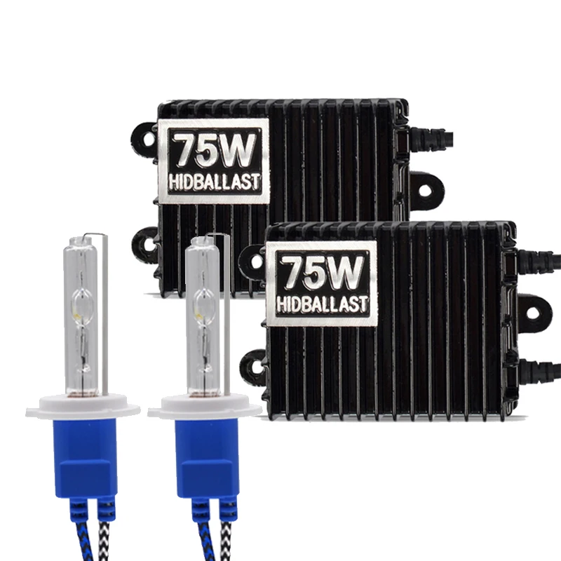 1 SET 75W Niscarda H1 H3 H4 H11 9006 75W 100W балласт HID Xenon комплект 4300K 6000K 8000K 12V автомобильный светильник головной светильник 9005 9006 - Испускаемый цвет: 1 SET 75W
