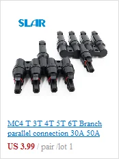 5 пара/лот MC4 разъем Мужской Женский 30A 1000V Панели солнечные филиал серии Connect солнечной системы разъем PV кабель 2,5/4/6mm2