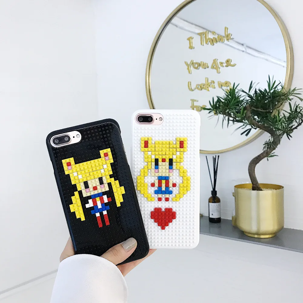 3D Legos блоки DIY телефон ПК Жесткий Чехол для iPhone 7 8 Plus 6 6s XS Max X Samsung S7 edge Для Huawei P10 Xiaomi