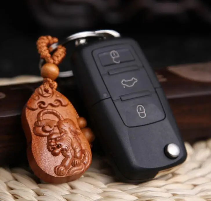 Китайский персиковое дерево резное слово безопасное и благоприятное Двенадцать