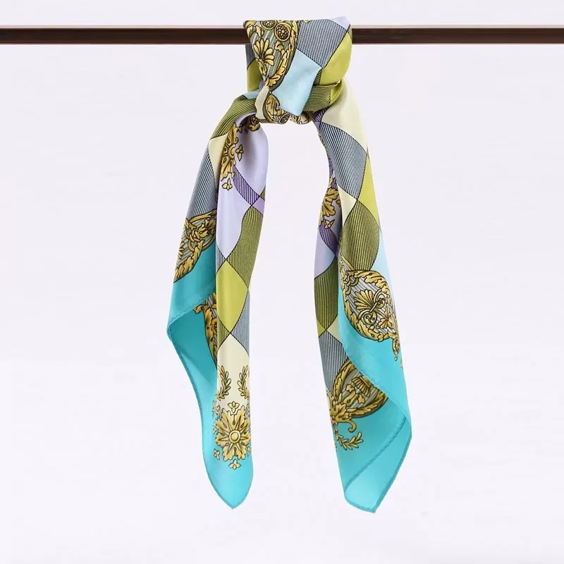 100% шелк 53*53 мини Размеры леди Neckscarf площади шеи шарф Элитный бренд чистого шелка
