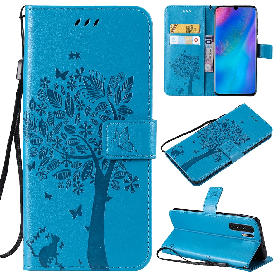 Кожаный чехол кошелек с отделением для карт Huawei P30 Pro P20 Lite P10 Plus P8 P9 mini Y5 2017 Y6 Prime 2018