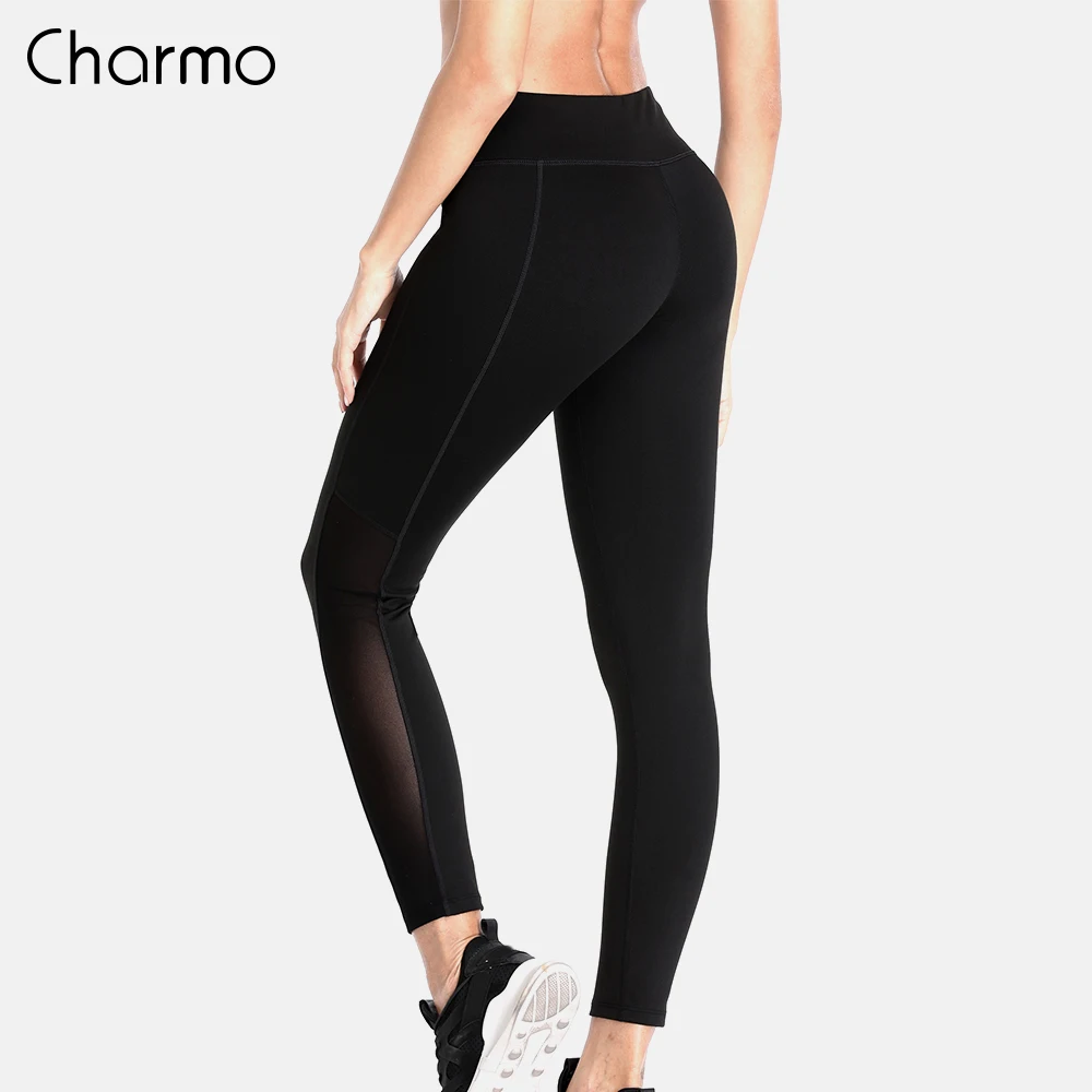 Женские Штаны Для Йоги Charmo тонкие спортивные штаны с высокой талией Сетчатые