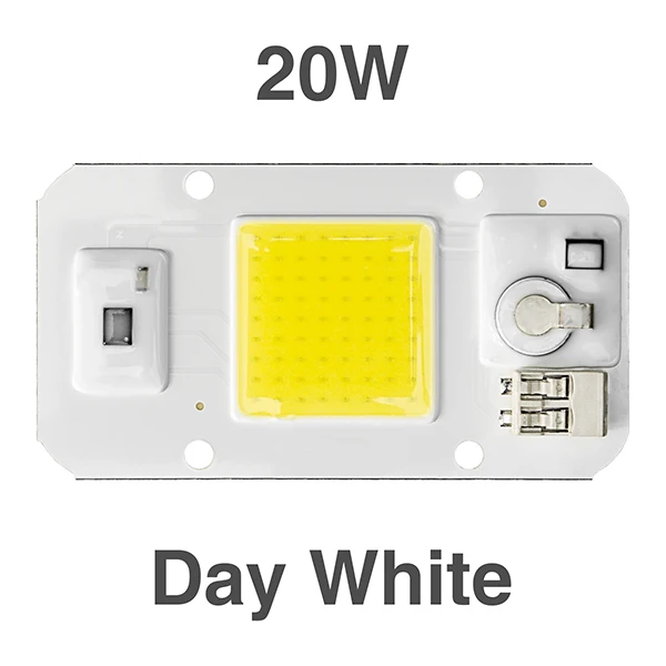 20W Day White Умный IC светодиодный COB чип 50 Вт 30 Вт 20 Вт AC110V AC220V светильник для выращивания DIY дневной белый теплый белый холодный белый с регулируемой яркостью полный спектр светодиодный чип - Испускаемый цвет: 20W Day White
