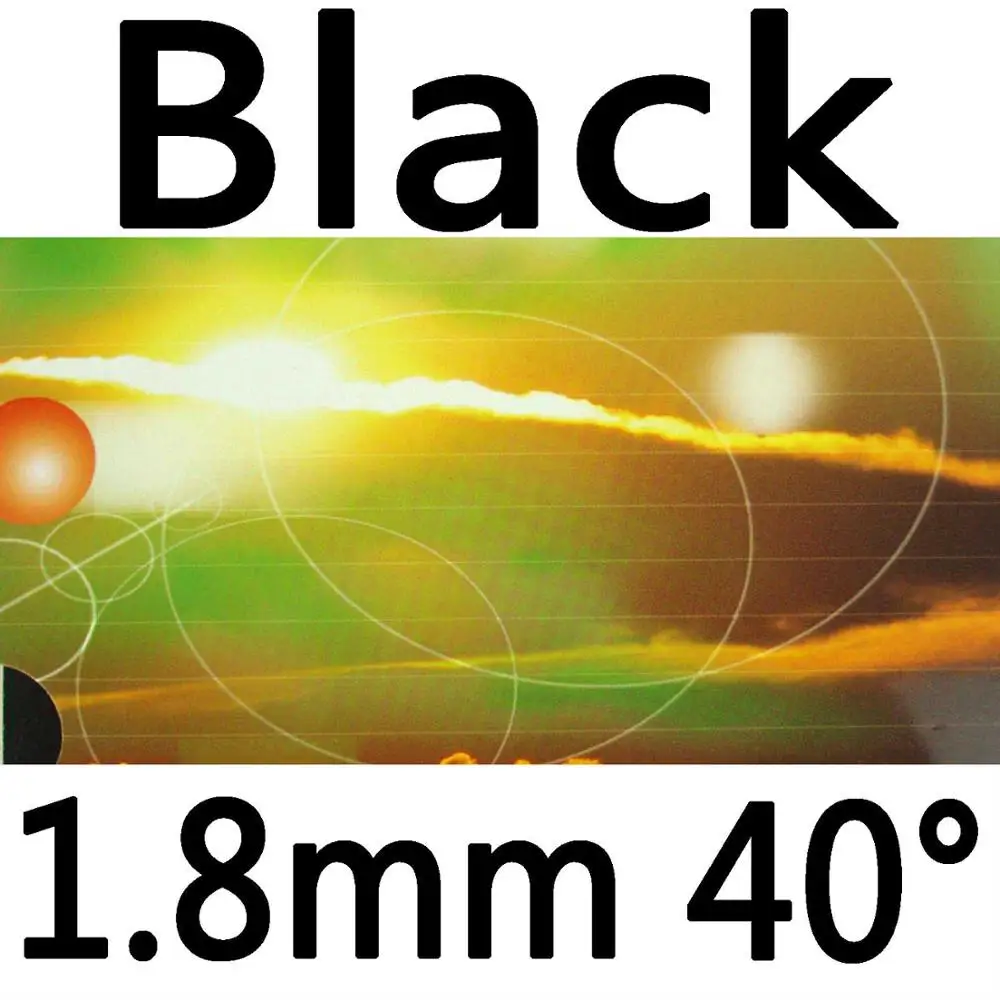 Black 1.8mm H40 Dawei 388A-4 388A 4 скорости+ Спин пипсов-в настольный теннис(пинг-понг) Резина с губкой четыре типа толщины губки - Цвет: Black 1.8mm H40