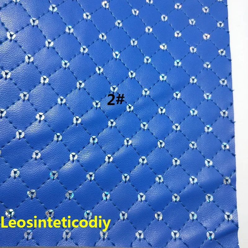 2 шт. 21x29 см стеганые квадраты с Sequines блестящие кожаные для самодельные Луки сумки обувь 3S13 - Цвет: 2PCS NO.2