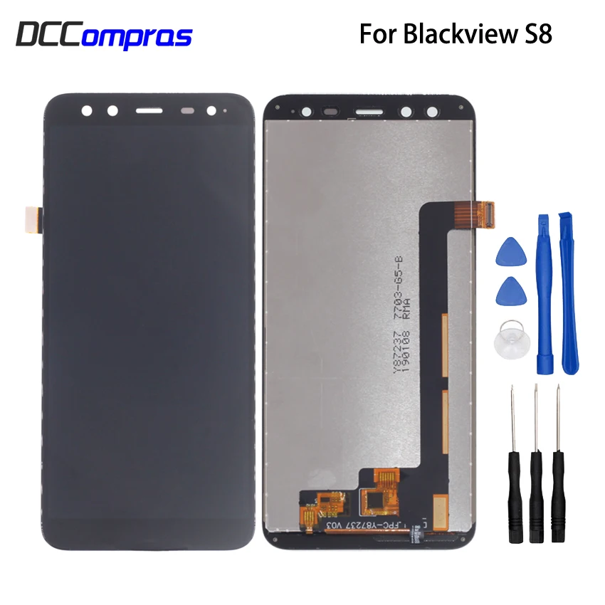Оригинальный сенсорный жк-дисплей для BlackView S8 детали телефона бесплатные