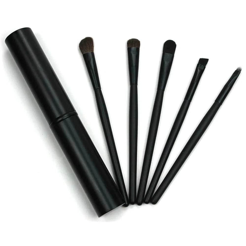 5 шт. набор кистей для макияжа глаз тени век и подводка губ инструмент волос пони +