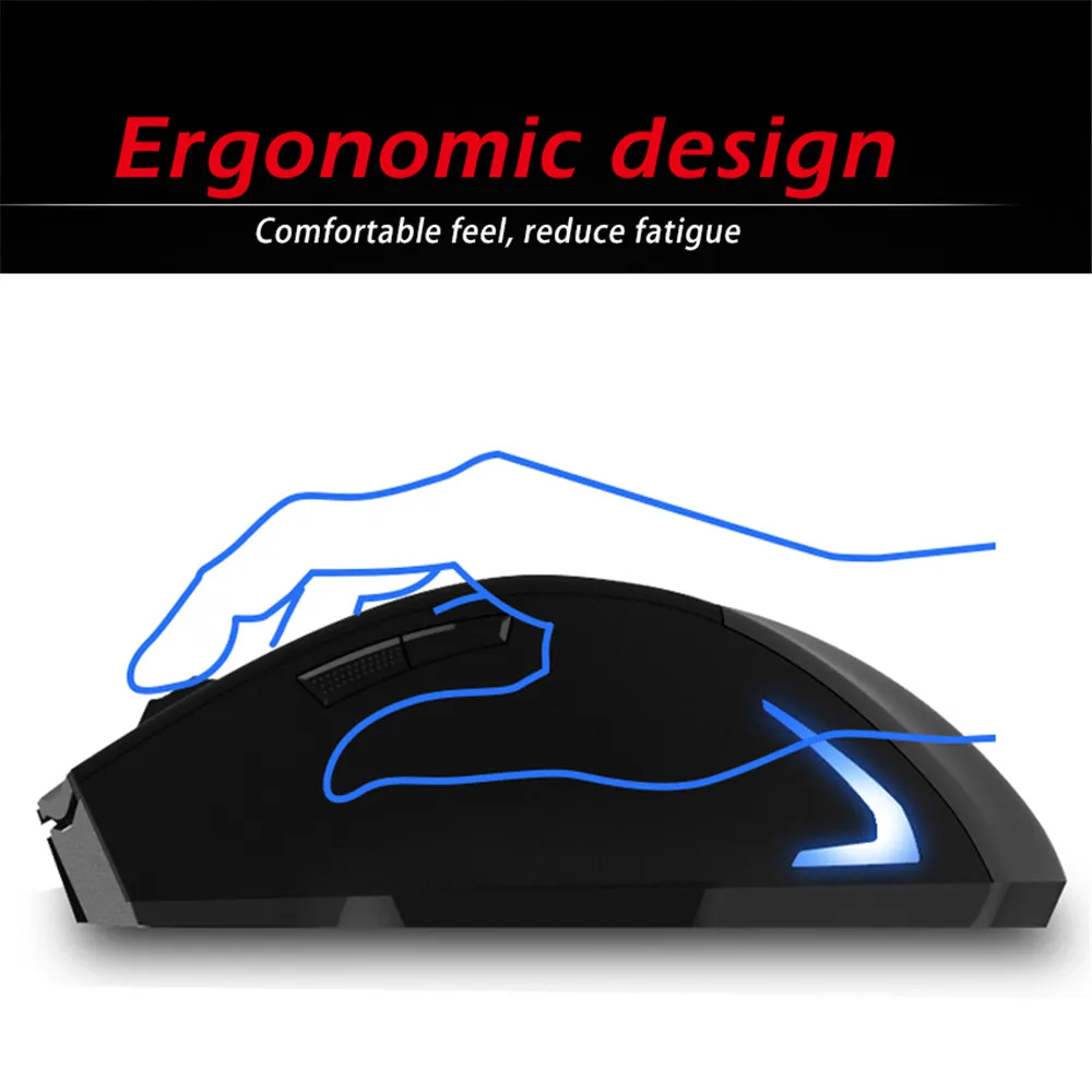 ZELOTES F16, беспроводная мышь, игровые мыши, 2,4 ГГц, оптические, 2400 dpi, офисные игровые мыши с usb-приемником для компьютера, ПК, ноутбука